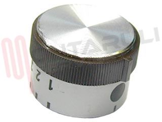 Immagine di MANOPOLA PIASTRA MARRONE-SILVER D.8MM.
