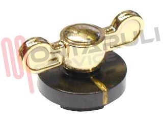 Immagine di MANOPOLA FUOCO MARRONE-ORO D.8MM.