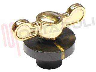 Immagine di MANOPOLA FUOCO MARRONE/ORO D.6MM.