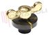 Immagine di MANOPOLA FUOCO MARRONE/ORO D.6MM.