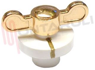 Immagine di MANOPOLA FUOCO BIANCA-ORO D.6MM.