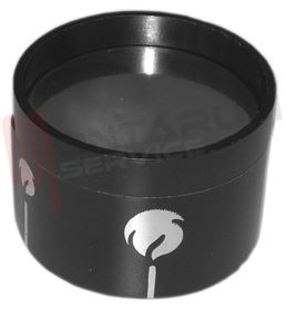 Visualizza i dettagli per MANOPOLA FUOCO NERA/SILVER D.9MM. Immagine di MANOPOLA FUOCO NERA/SILVER D.9MM.