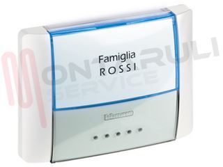 Immagine di PULSANTE TARGA IP55 BIANCO IDROBOX (LUMINOSO LUCE BLU)
