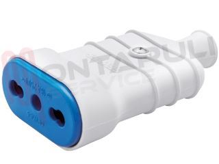 Immagine di PRESA VOLANTE 2P+T 16A BIVALENTE BIANCA 9280055