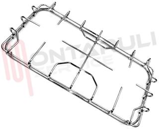 Immagine di GRIGLIA 2 FUOCHI FILO 341X226MM. CROMATA STAR