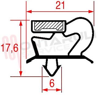 Immagine di GUARNIZIONE MAGNETICA 4L GRIGIA 1520X650MM.  SEZ.1001