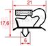 Immagine di GUARNIZIONE MAGNETICA 4L GRIGIA 1520X650MM.  SEZ.1001