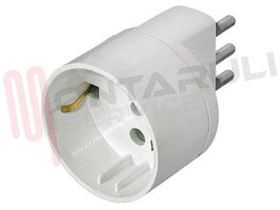 Visualizza i dettagli per ADATTATORE SCHUKO 10A 2P+T BIANCO Immagine di ADATTATORE SCHUKO 10A 2P+T BIANCO