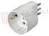 Immagine di ADATTATORE SCHUKO 10A 2P+T BIANCO