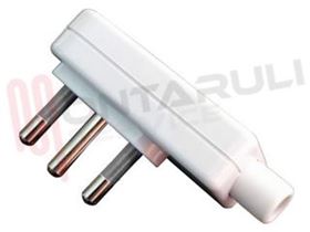 Visualizza i dettagli per SPINA PIATTA 16A+T BIANCA CON PASSACAVO Immagine di SPINA PIATTA 16A+T BIANCA CON PASSACAVO