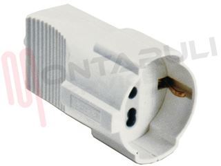 Immagine di PRESA VOLANTE SCHUKO 2X16A+T BIVALENTE BIANCA