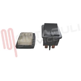 Visualizza i dettagli per DEVIATORE DOPPIO TASTO NERO CON PROTEZIONE Immagine di DEVIATORE DOPPIO TASTO NERO CON PROTEZIONE