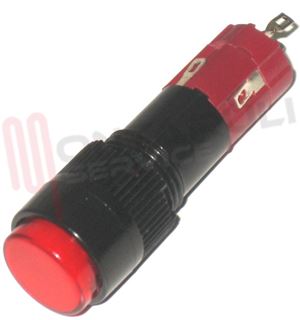 Immagine di INTERRUTTORE DA PANNELLO TASTO ROSSO LED 12V