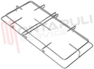 Immagine di GRIGLIA 2 FUOCHI FILO 430X210MM. OLMAR
