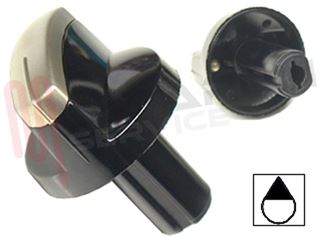 Immagine di MANOPOLA FUOCO NERA D.6MM. GAMBO ALTO
