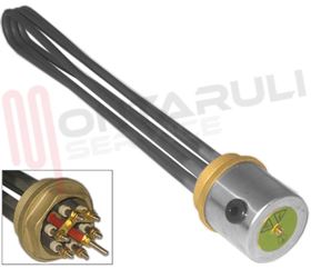 Visualizza i dettagli per RESISTENZA 3 ELEMENTI ATT. 2" 5000W 220/380V L=370MM INOX Immagine di RESISTENZA 3 ELEMENTI ATT. 2" 5000W 220/380V L=370MM INOX