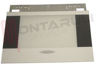 Immagine di VETRO FORNO ALT.385X595MM. BIANCO C/FASCIA ALT.450