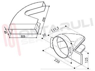 Immagine di CURVA REVERSIBILE CRCV90 ORIZZONTALE