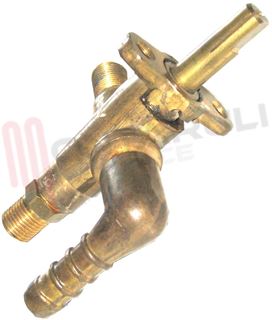 Immagine di RUBINETTO 2 VIE GAS PROPANO GPL FORNELLO CUCINA D.8MM.