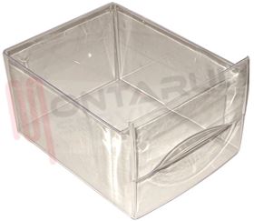 Visualizza i dettagli per CASSETTO VERDURA TRASPARENTE 345X155X305MM. Immagine di CASSETTO VERDURA TRASPARENTE 345X155X305MM.
