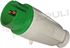 Immagine di SPINA VOLANTE CEE IP44 2P 32A 24/42V 100-200HZ VERDE GEWISS