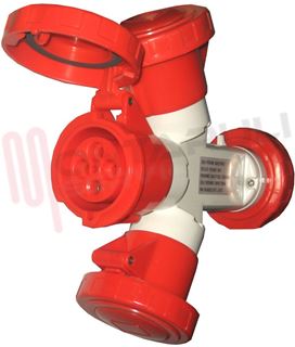 Immagine di PRESA MULTIPLA CEE 3USCITE 16A 3P+T 380V IP67 GEWISS