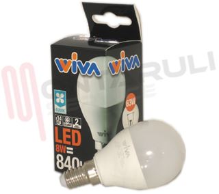 Immagine di LAMPADA SFERA LED E14 8W 230V 4000°K (RESA63W)
