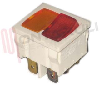 Immagine di INTERRUTTORE ROSSO + SPIA ARANCIO TIPO PICCOLO