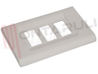 Immagine di PLACCA IN ABS SERIE "CLICK" 3 FORI BIANCO