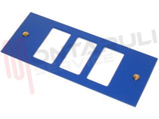 Immagine di PLACCA 3 FORI METALLO BLU ADATTABILE MAGIC