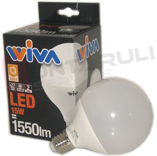 Immagine di LAMPADA GLOBO LED E27 15W 230V 3000°K (RESA/102W) Ø95MM.
