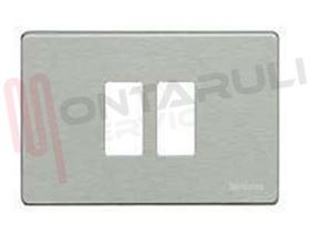 Visualizza i dettagli per PLACCA 2 POSTI CENTRALI ALLUMINIO SERIE MAGIC Immagine di PLACCA 2 POSTI CENTRALI ALLUMINIO SERIE MAGIC