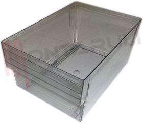 Visualizza i dettagli per CASSETTO VERDURA TRASPARENTE GRIGIO 250X360X172MM. Immagine di CASSETTO VERDURA TRASPARENTE GRIGIO 250X360X172MM.