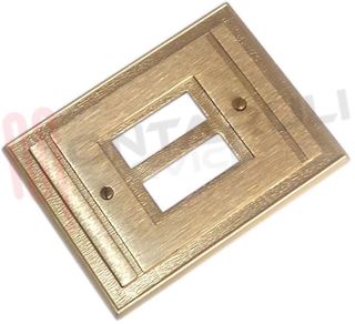 Immagine di PLACCA 2 POSTI ALLUMINIO ORO VINTAGE