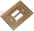 Immagine di PLACCA 2 POSTI ALLUMINIO ORO VINTAGE