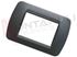 Immagine di PLACCA RETTANGOLARE 3 POSTI NERA METALLIZZATA SERIE LIVING