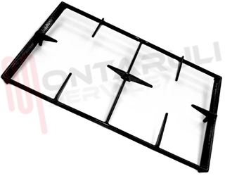 Immagine di GRIGLIA 2 FUOCHI 450X275MM. NERA REX NAONIS