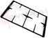 Immagine di GRIGLIA 2 FUOCHI 450X275MM. NERA REX NAONIS