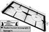 Immagine di GRIGLIA 2 FUOCHI 450X275MM. NERA REX NAONIS