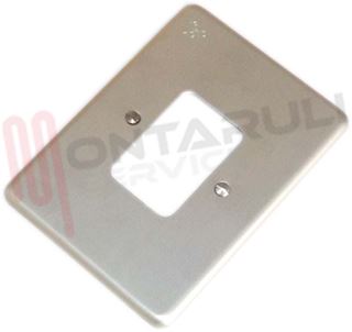 Immagine di PLACCA ANODIZZATA 1 FORO 2 POSTI ANODIZZATA BTICINO
