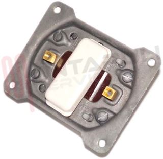 Immagine di PULSANTE BIANCO CON SUPPORTO METALLICO