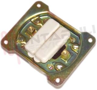 Immagine di DEVIATORE + PULSANTE BIANCO CON SUPPORTO METALLICO