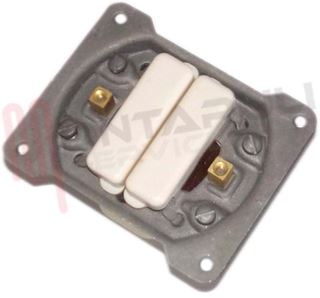 Immagine di DEVIATORE DOPPIO BIANCO CON SUPPORTO METALLICO