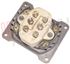 Immagine di DEVIATORE DOPPIO BIANCO CON SUPPORTO METALLICO