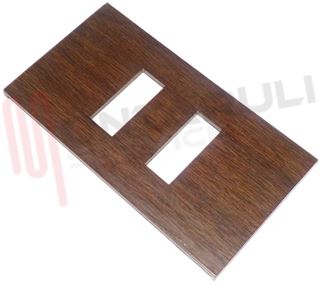 Immagine di PLACCA 2 POSTI FINTO LEGNO MOLVENO