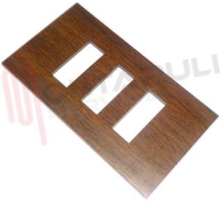 Immagine di PLACCA 3 POSTI FINTO LEGNO MOLVENO