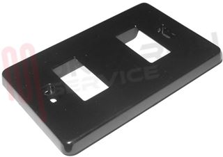 Immagine di PLACCA RETTANGOLARE NERA 2 POSTI SERIE MAGIC C/SUPPORTO