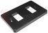 Immagine di PLACCA RETTANGOLARE NERA 2 POSTI SERIE MAGIC C/SUPPORTO