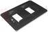 Immagine di PLACCA RETTANGOLARE NERA 2 POSTI SERIE MAGIC C/SUPPORTO