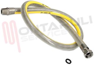 Immagine di TUBO GAS FLESSIBILE L=1000 1/2" M 1/2" F GIALLO
